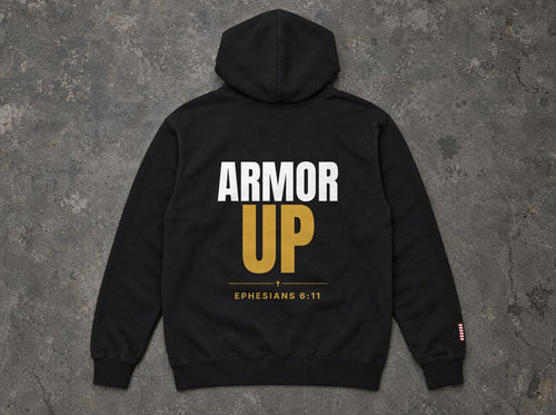 Armor Up Flag Hoodie - Void Black