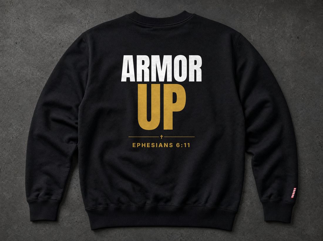 Armor Up Flag Sweatshirt - Void Black