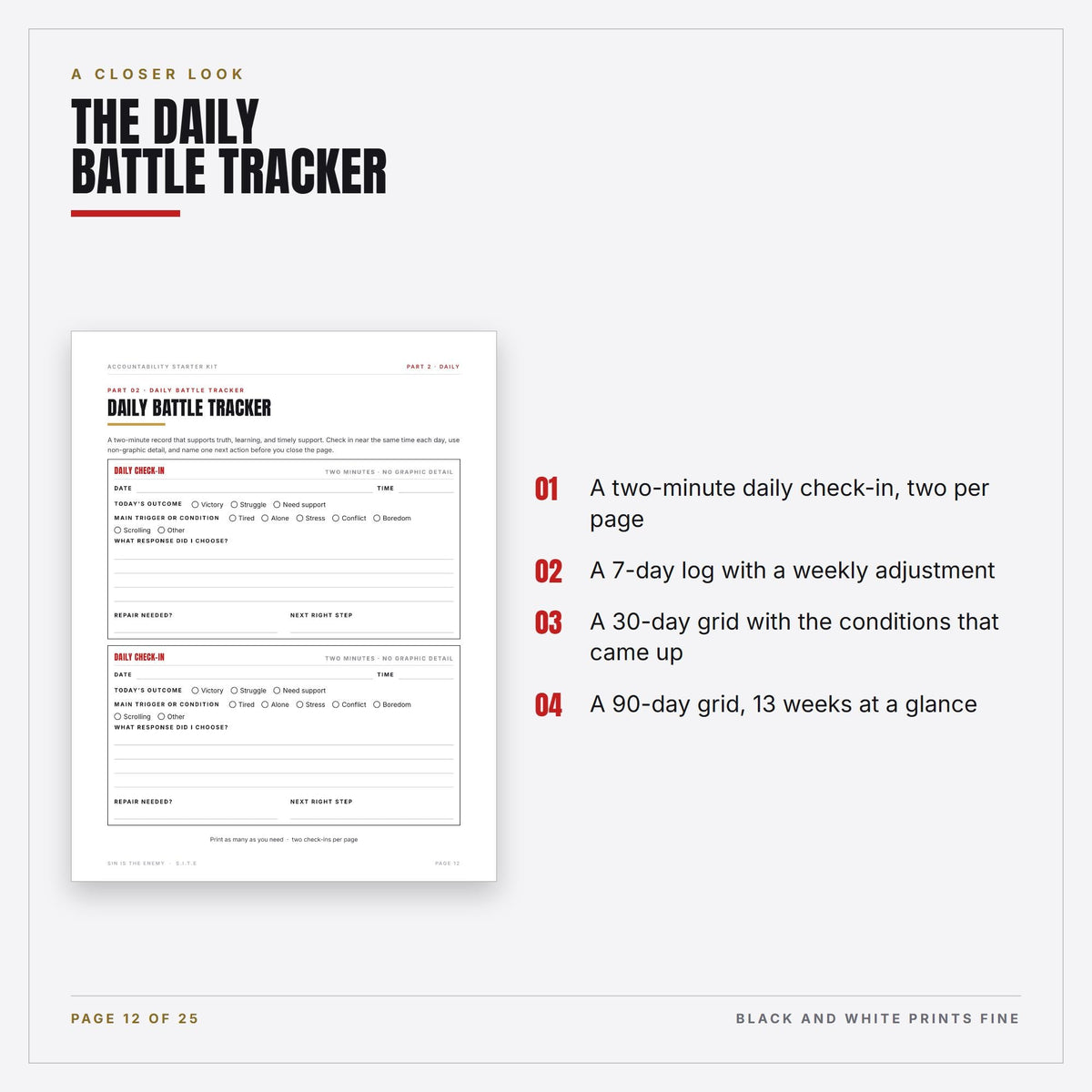 Christian Accountability Starter Kit Printable PDF | Mens Accountability Plan, Daily Tracker, Partner Covenant | Instant Download