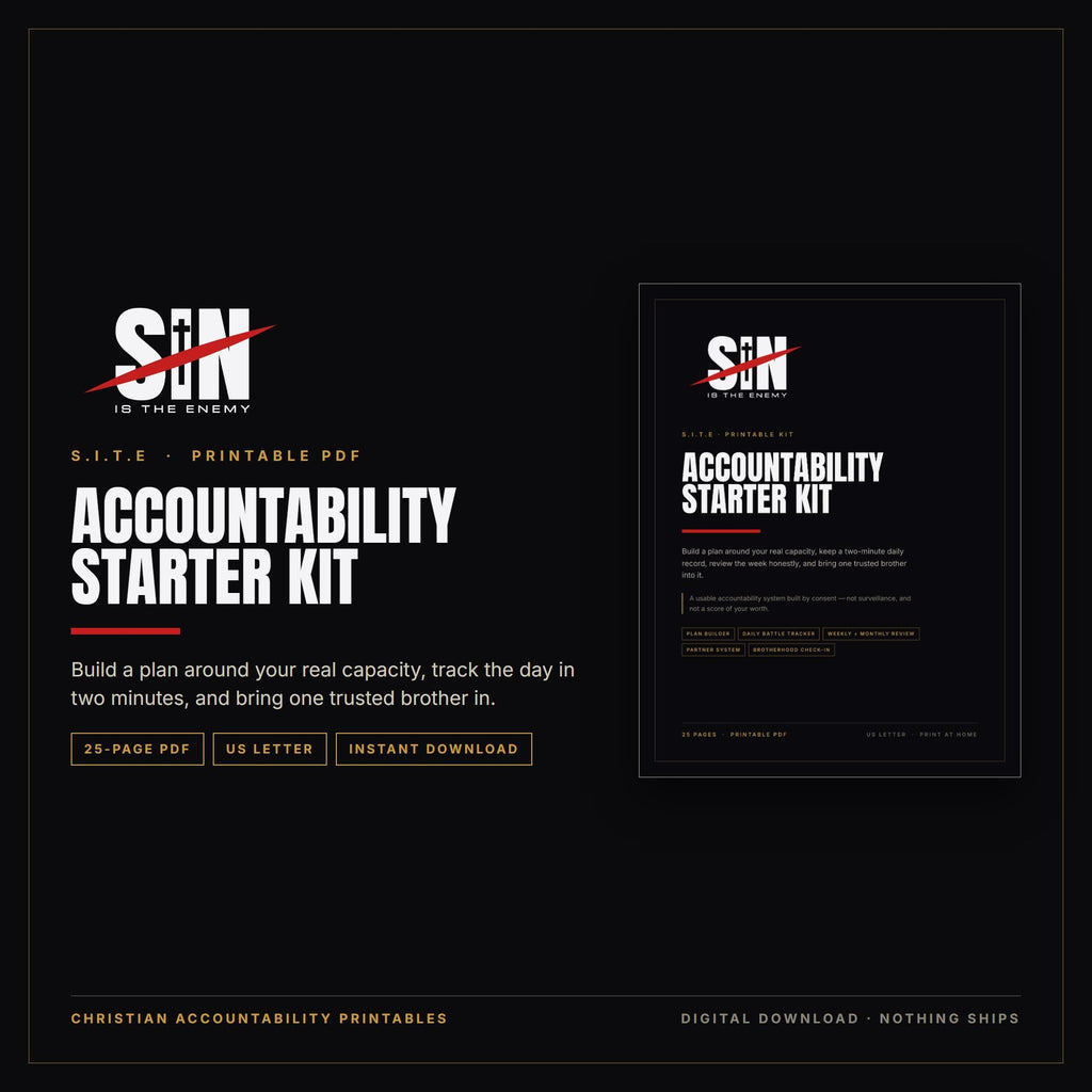Christian Accountability Starter Kit Printable PDF | Mens Accountability Plan, Daily Tracker, Partner Covenant | Instant Download