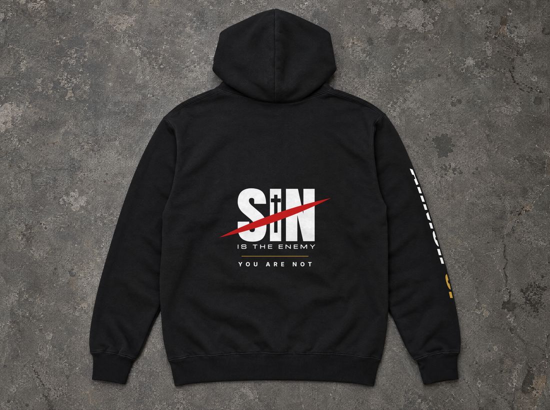 Sin Is The Enemy Hoodie - Void Black