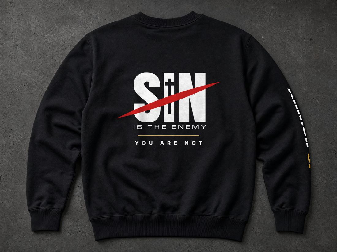 Sin Is The Enemy Sweatshirt - Void Black